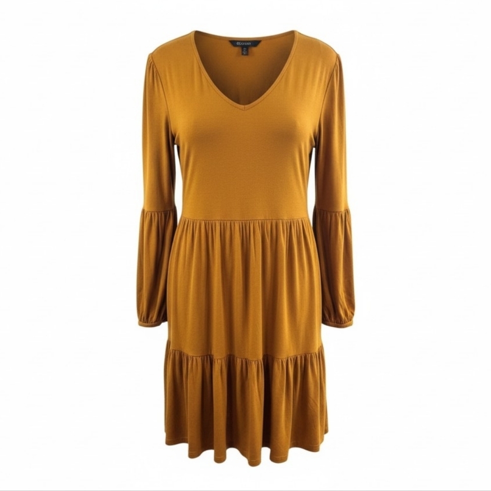 Cynthia Rowley Size S Mustard Long Sleeve Dress